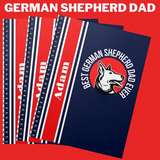 Personalised Best German Shepherd Dad Ever Notebook (Creator Uploaded)