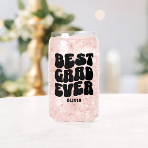 Personalised Best Grad Ever Custom Graduation Can Glass