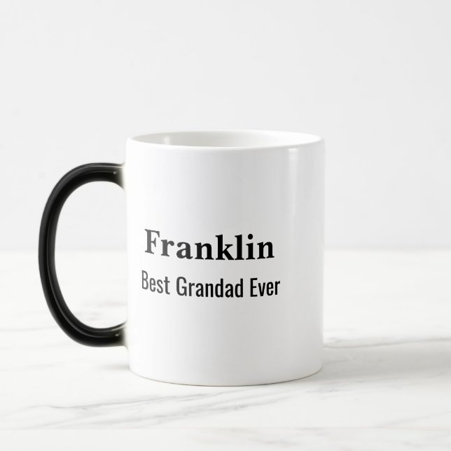 Personalised Best Grandad Ever Monogrammed  Magic Mug (Left)
