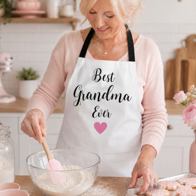 Personalised Best Grandma Ever Kitchen Baking Apron (Creator Uploaded)