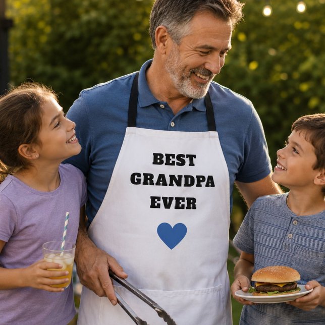 Personalised Best Grandpa Ever BBQ Grilling Apron (Creator Uploaded)