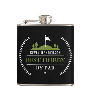 Personalised Best Hubby By Par Hip Flask