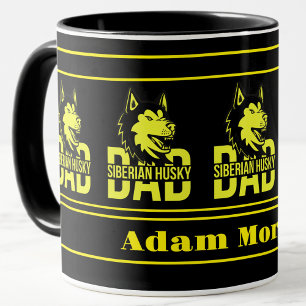 Personalised Best Husky Dad Ever Mug
