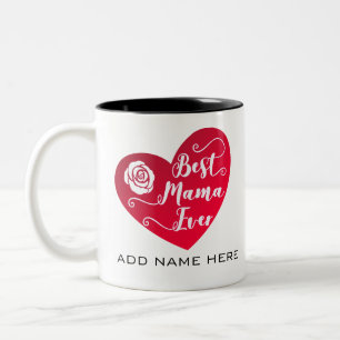 Personalised Best Mama Ever Two-Tone Coffee Mug