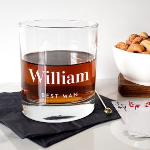 Personalised Best Man Wedding Whiskey Glass