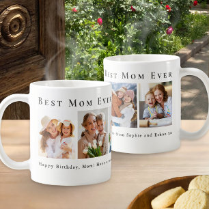 Personalised Best Mum Ever 5 Photo Collage Coffee Mug