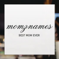 Personalised Best Mum Ever Calligraphy Name