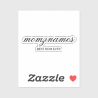 Personalised Best Mum Ever Calligraphy Name