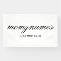 Personalised Best Mum Ever Calligraphy Name