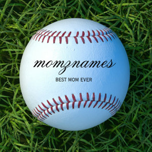 Personalised Best Mum Ever Calligraphy Name Baseball