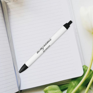 Personalised Best Mum Ever Calligraphy Name Black Ink Pen