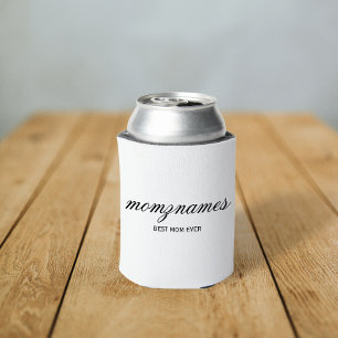 Personalised Best Mum Ever Calligraphy Name Can Cooler