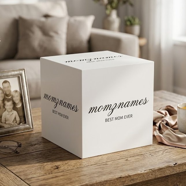 Personalised Best Mum Ever Calligraphy Name Cube (Creator Uploaded)