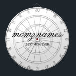 Personalised Best Mum Ever Calligraphy Name Dartboard<br><div class="desc">Celebrate the special moms in your life with our Personalised Best Mum Ever Calligraphy Name design, perfect for Mother's Day, birthdays, or any occasion to show your love. This elegant and customisable gift is ideal for all moms—whether they’re the world's best mum ever, dog mum, cat mum, or bonus mum!...</div>
