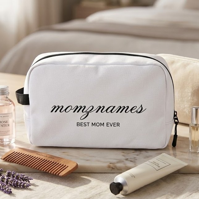 Personalised Best Mum Ever Calligraphy Name Dopp Kit (Creator Uploaded)