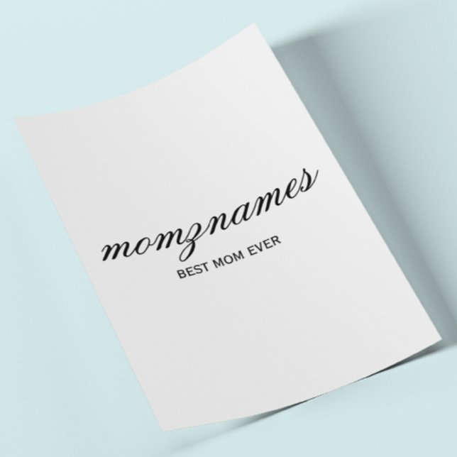 Personalised Best Mum Ever Calligraphy Name Flyer (Creator Uploaded)