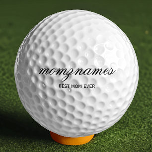 Personalised Best Mum Ever Calligraphy Name Golf Balls