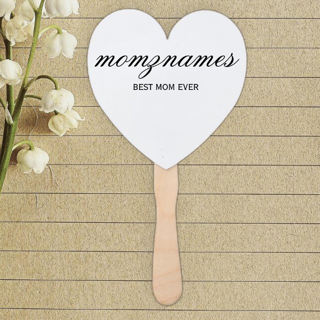Personalised Best Mum Ever Calligraphy Name Hand Fan (Creator Uploaded)