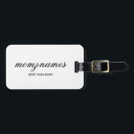 Personalised Best Mum Ever Calligraphy Name Luggage Tag<br><div class="desc">Celebrate the special moms in your life with our Personalised Best Mum Ever Calligraphy Name design, perfect for Mother's Day, birthdays, or any occasion to show your love. This elegant and customisable gift is ideal for all moms—whether they’re the world's best mum ever, dog mum, cat mum, or bonus mum!...</div>