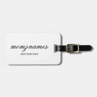 Personalised Best Mum Ever Calligraphy Name