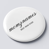 Personalised Best Mum Ever Calligraphy Name