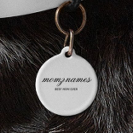 Personalised Best Mum Ever Calligraphy Name Pet Tag (Creator Uploaded)