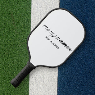Personalised Best Mum Ever Calligraphy Name Pickleball Paddle