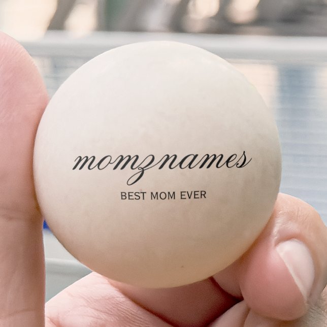 Personalised Best Mum Ever Calligraphy Name Ping Pong Ball (Creator Uploaded)