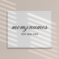 Personalised Best Mum Ever Calligraphy Name
