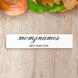 Personalised Best Mum Ever Calligraphy Name Short Table Runner