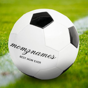 Personalised Best Mum Ever Calligraphy Name Soccer Ball