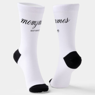 Personalised Best Mum Ever Calligraphy Name Socks