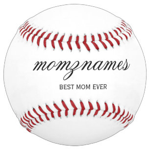 Personalised Best Mum Ever Calligraphy Name Softball