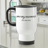 Personalised Best Mum Ever Calligraphy Name