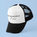 Personalised Best Mum Ever Calligraphy Name Trucker Hat<br><div class="desc">Celebrate the special moms in your life with our Personalised Best Mum Ever Calligraphy Name design, perfect for Mother's Day, birthdays, or any occasion to show your love. This elegant and customisable gift is ideal for all moms—whether they’re the world's best mum ever, dog mum, cat mum, or bonus mum!...</div>