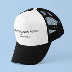 Personalised Best Mum Ever Calligraphy Name Trucker Hat