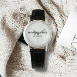 Personalised Best Mum Ever Calligraphy Name Watch<br><div class="desc">Celebrate the special moms in your life with our Personalised Best Mum Ever Calligraphy Name design, perfect for Mother's Day, birthdays, or any occasion to show your love. This elegant and customisable gift is ideal for all moms—whether they’re the world's best mum ever, dog mum, cat mum, or bonus mum!...</div>