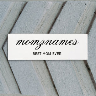 Personalised Best Mum Ever Calligraphy Name Yoga Mat