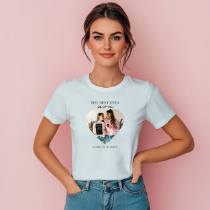 Personalised Best Mum Ever Heart Photo  T-Shirt