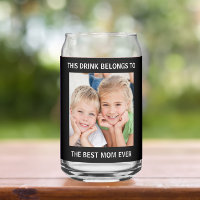  Personalised Best Mum Ever Photo Black