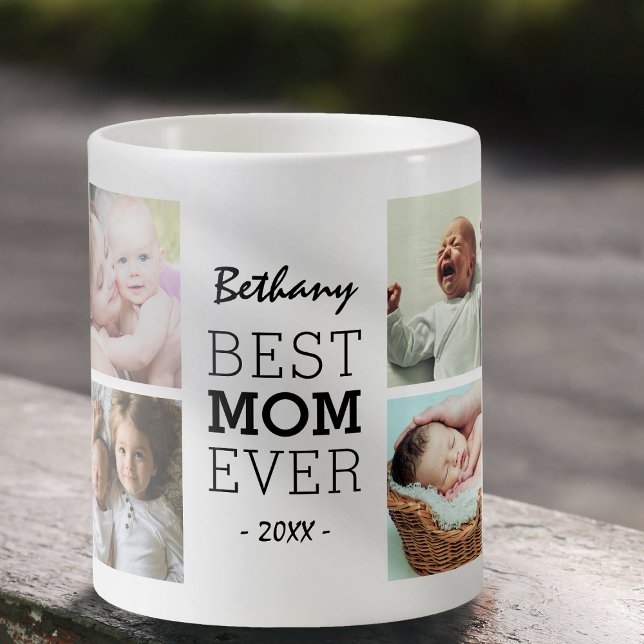 Personalised Best Mum Ever Photo Collage Coffee Mug (Creator Uploaded)