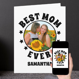 Personalised Best Mum Ever Photo Mother's Day Card