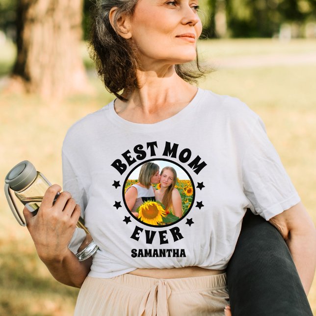 Personalised Best Mum Ever Photo Mother's Day T-Shirt (Creator Uploaded)