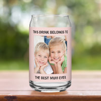 Personalised Best Mum Ever Photo Pink