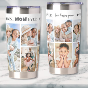 Personalised Best Mum Photo Collage Mother Insulated Tumbler