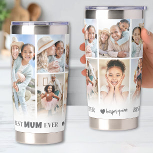 Personalised Best Mum Photo Collage Mother Insulated Tumbler