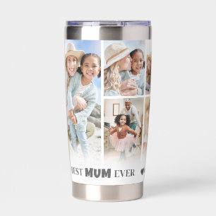 Personalised Best Mum Photo Collage Mother Insulated Tumbler