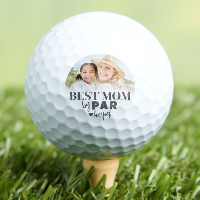 Personalised Best Mum Photo Golf Balls (Best Mom By Par Photo Mother Golf Balls)