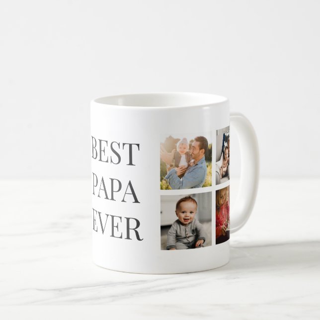 Personalised Best Papa Ever Photo Mug (Front Right)