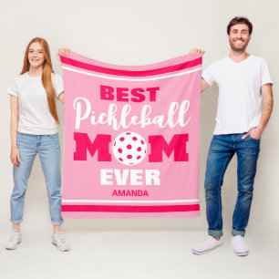 Personalised Best Pickleball Mum Ever Mother's Day Fleece Blanket